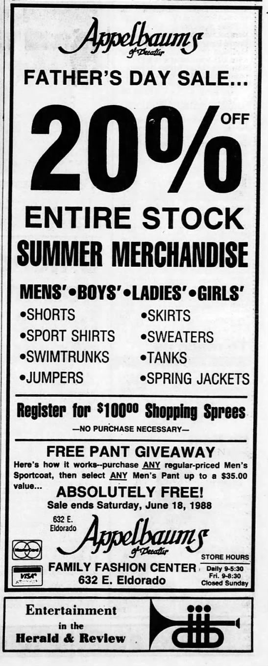 Appelbaums Father's Day Sale